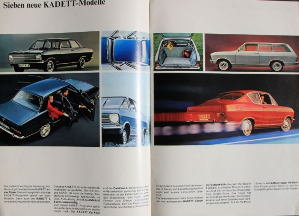 Opel Modelprogram 1965 "Opel baut sie alle" Carbrochure (9312)